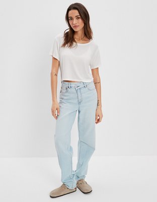 AE Soft & Sexy Cropped Open-Back T-Shirt