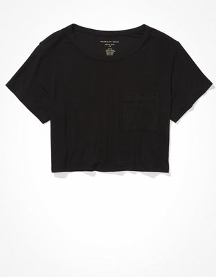 Женские футболки American Eagle AE Cropped Soft & Sexy Pocket Tee — фото 3