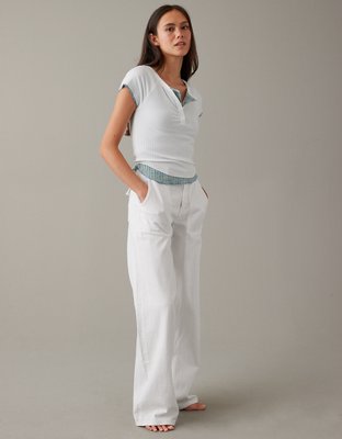AE Cropped Hey Baby Henley Tee