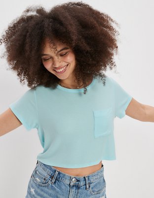 AE Cropped Soft & Sexy Pocket Tee