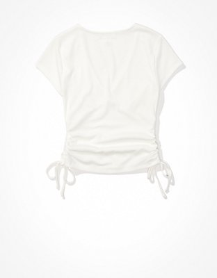 AE Cropped Cap Sleeve Side Cinch Tee