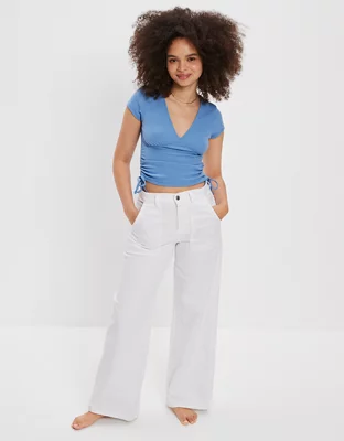 AE Cropped Cap Sleeve Side Cinch Tee