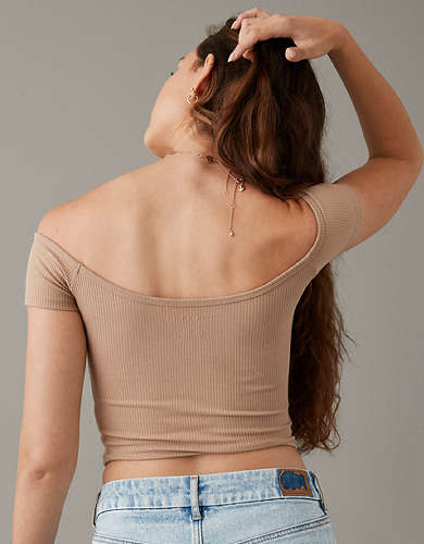 AE Cinch Off-the-Shoulder Tee