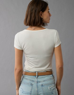 AE Soft & Sexy T-shirt con Frente Fruncido