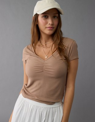 AE Soft Sexy Cinch Front T Shirt