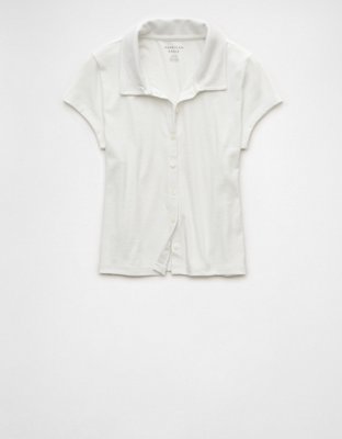 AE Collared Button-Up T-Shirt