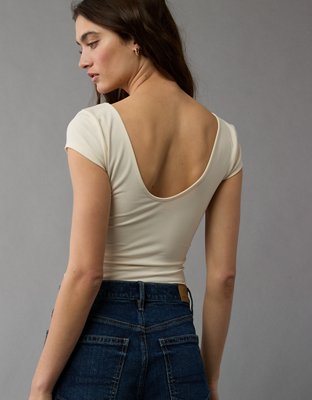 AE Square Neck Short-Sleeve Bodysuit