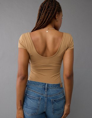 AE Square Neck Short-Sleeve Bodysuit