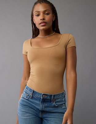 AE Square Neck Short-Sleeve Bodysuit