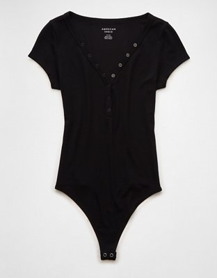 Женские футболки American Eagle AE Henley T-Shirt Bodysuit — фото 3