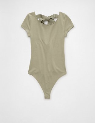 AE Bow-Back Short-Sleeve Bodysuit
