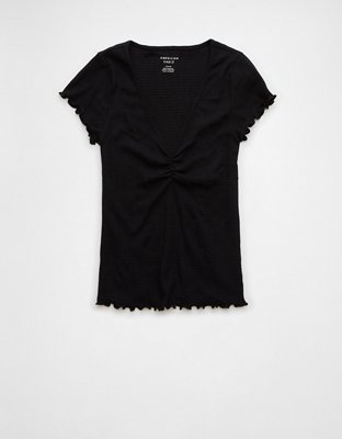 Женские футболки American Eagle AE Cinch Front Hey Baby T-Shirt — фото 3