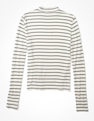Женские футболки American Eagle AE Long Sleeve Mock Neck T-Shirt — фото 2