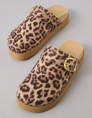AE Leopard Platform Clog