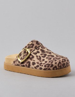 AE Leopard Platform Clog