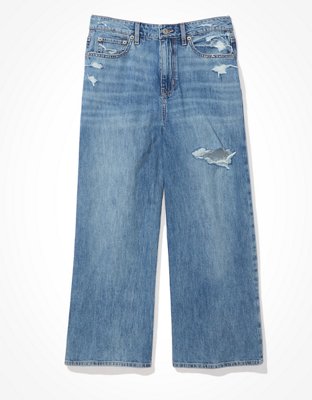 Женские джинсы American Eagle AE Ripped Wide Leg Crop Jean — фото 3