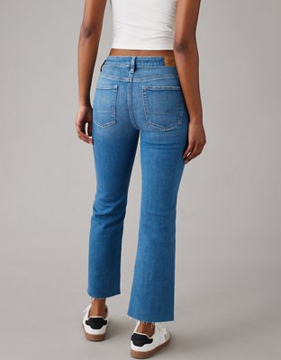 AE Stretch High-Waisted Kick Bootcut Crop Jean