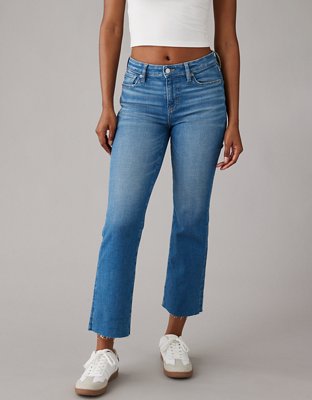 AE Stretch High-Waisted Kick Bootcut Crop Jean