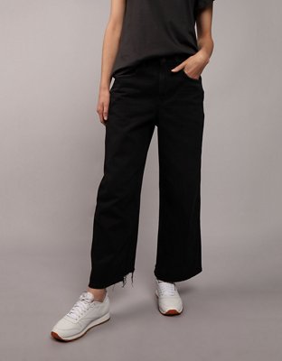 AE Strigid Wide-Leg Crop Jean Holgado Cintura Super Alta