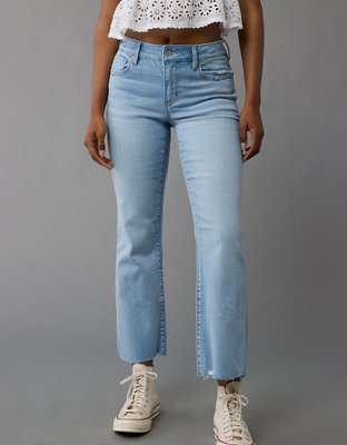 AE Next Level High-Waisted Kick Bootcut Crop Jean