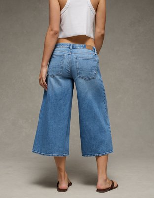 AE Dreamy Drape Stretch Low-Rise Culotte Jean