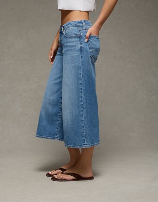 AE Dreamy Drape Stretch Mid-Rise Culotte Jean