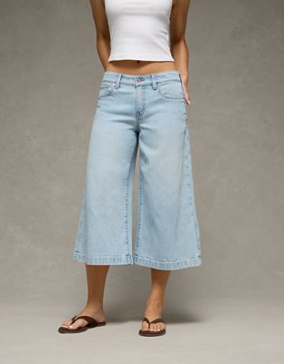 AE Dreamy Drape Stretch Mid-Rise Culotte Jean from American Eagle - $56.95