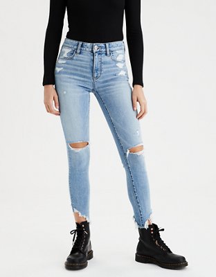 american eagle outfitters cropped jeans