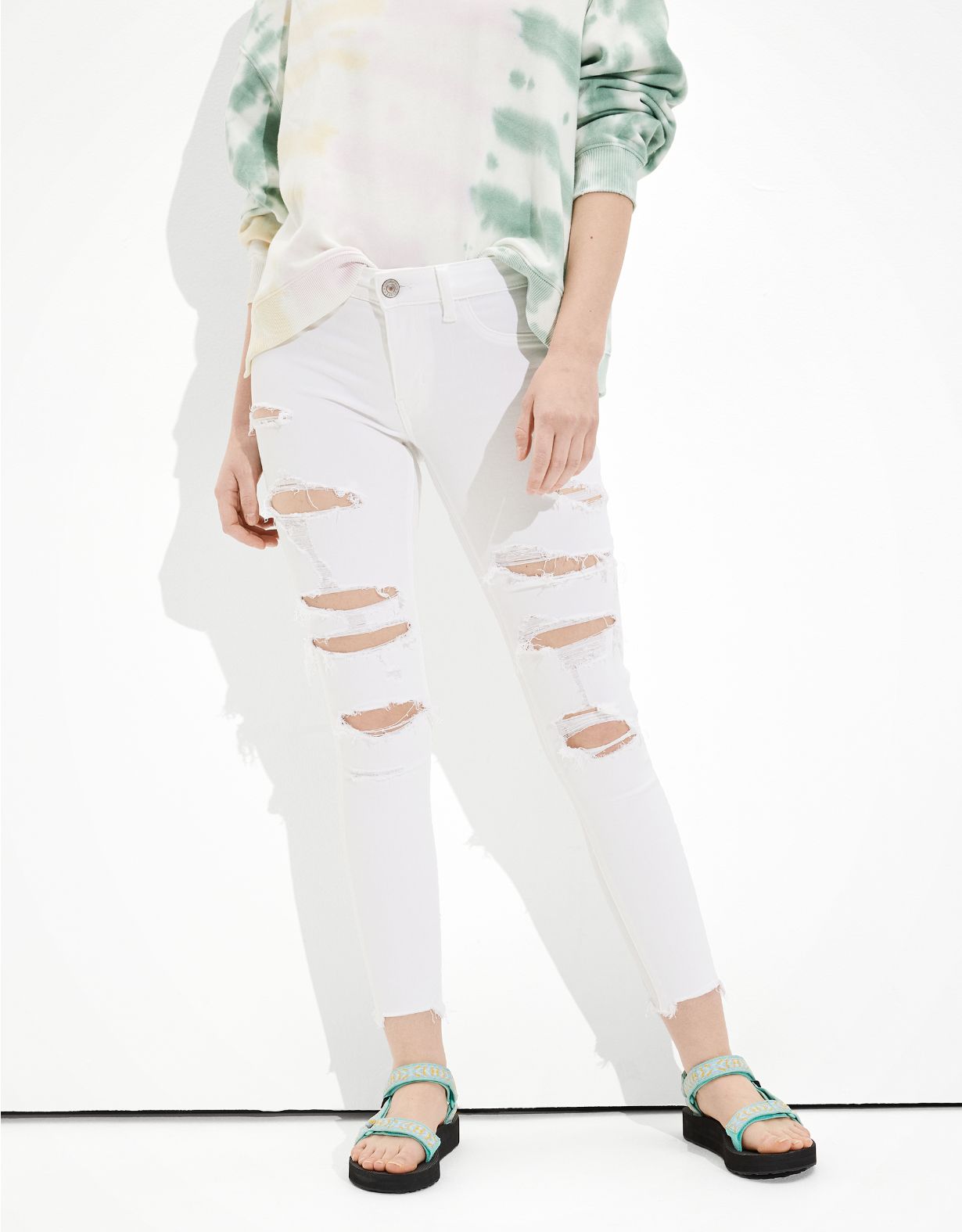 AE Ne(x)t Level Ripped Jegging Crop