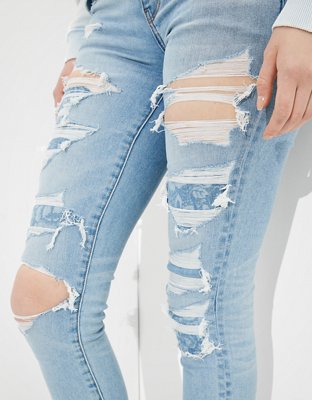 Женские джинсы American Eagle AE Ne(x)t Level Patched High-Waisted Jegging Crop — фото 5