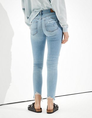 Женские джинсы American Eagle AE Ne(x)t Level Patched High-Waisted Jegging Crop — фото 2