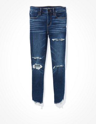 Женские джинсы American Eagle AE Ripped Jegging Crop — фото 3