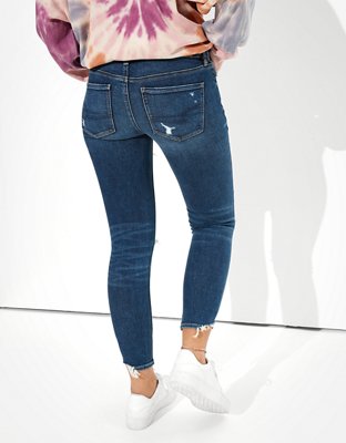 Женские джинсы American Eagle AE Ripped Jegging Crop — фото 2