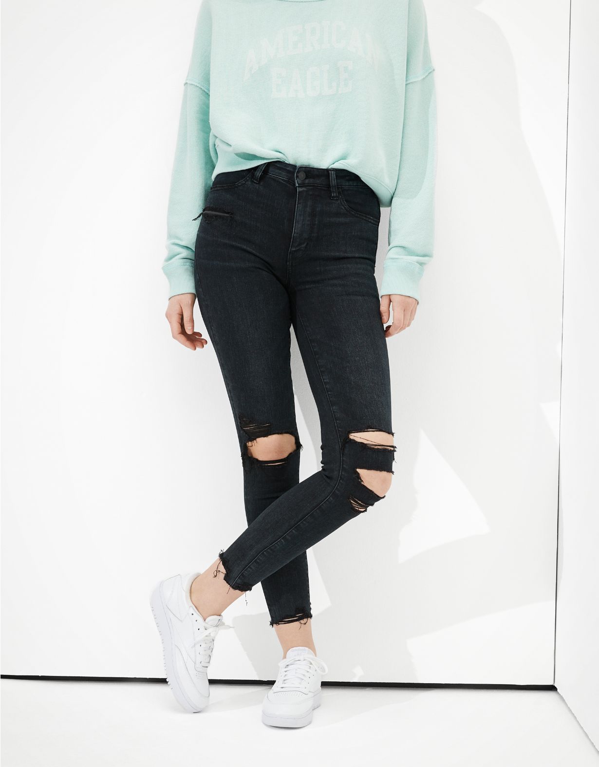 AE Ne(x)t Level Ripped Super High-Waisted Jegging Crop