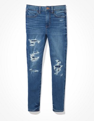 Женские джинсы American Eagle AE Dream Patched High-Waisted Jegging Crop — фото 3