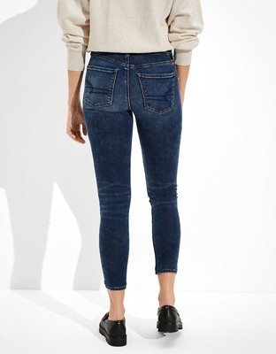 Женские джинсы American Eagle AE Forever Soft Patched High-Waisted Jegging Crop — фото 2