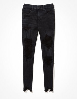 Женские джинсы American Eagle AE Forever Soft Ripped High-Waisted Jegging Crop — фото 3