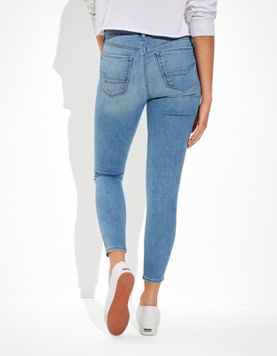 Женские джинсы American Eagle AE Ne(x)t Level Ripped Low-Rise Jegging Crop — фото 2