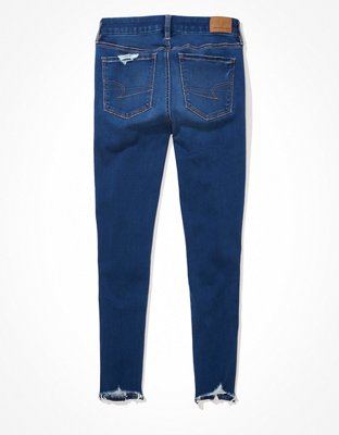 AE Forever Soft Low-Rise Jegging Crop con rasgados