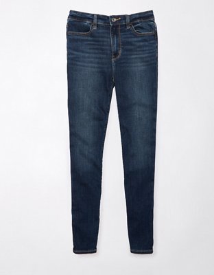 AE Stretch Super High-Waisted Ankle Straight Jean