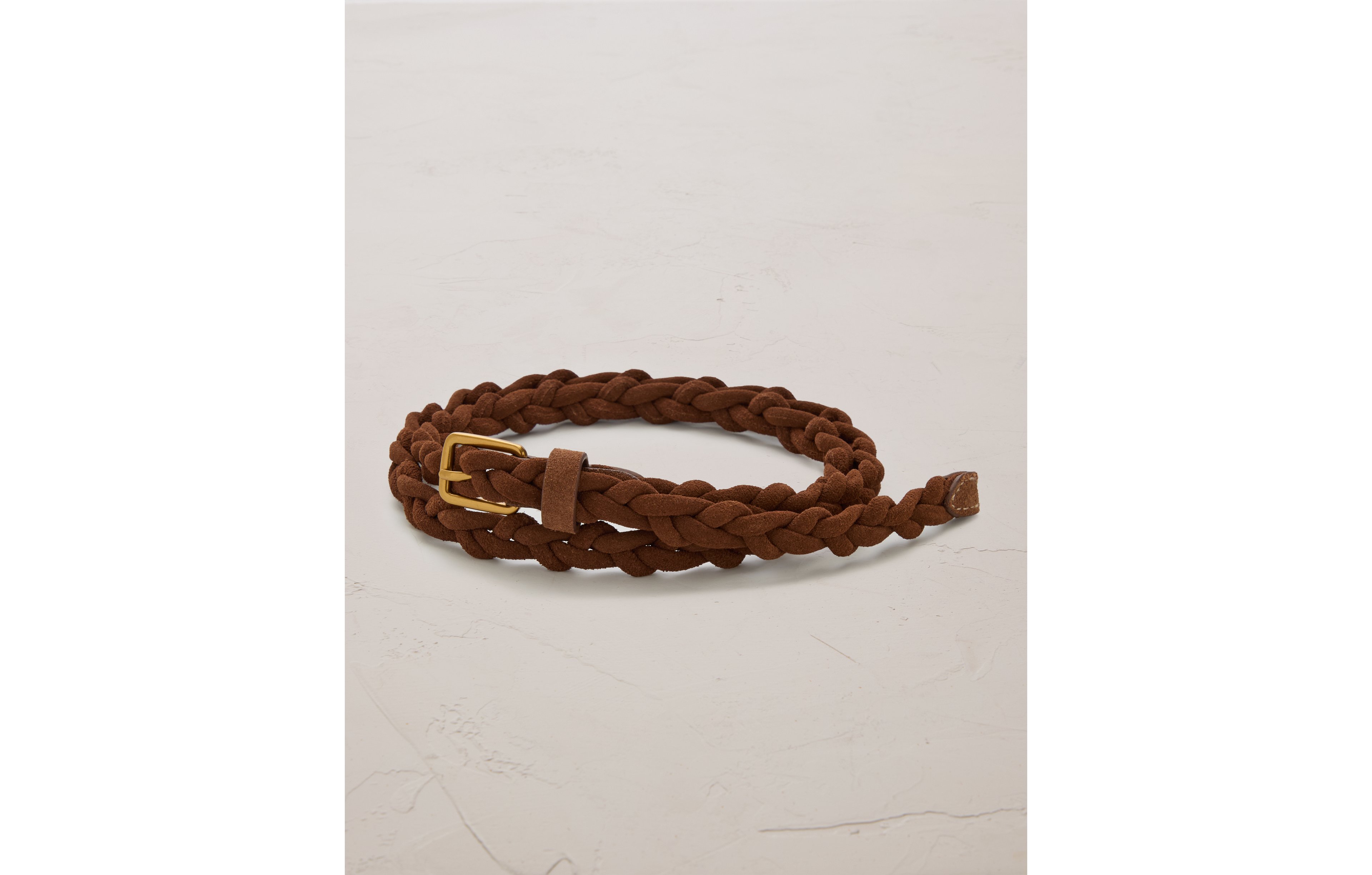 AE77 Thin Braided Suede Belt