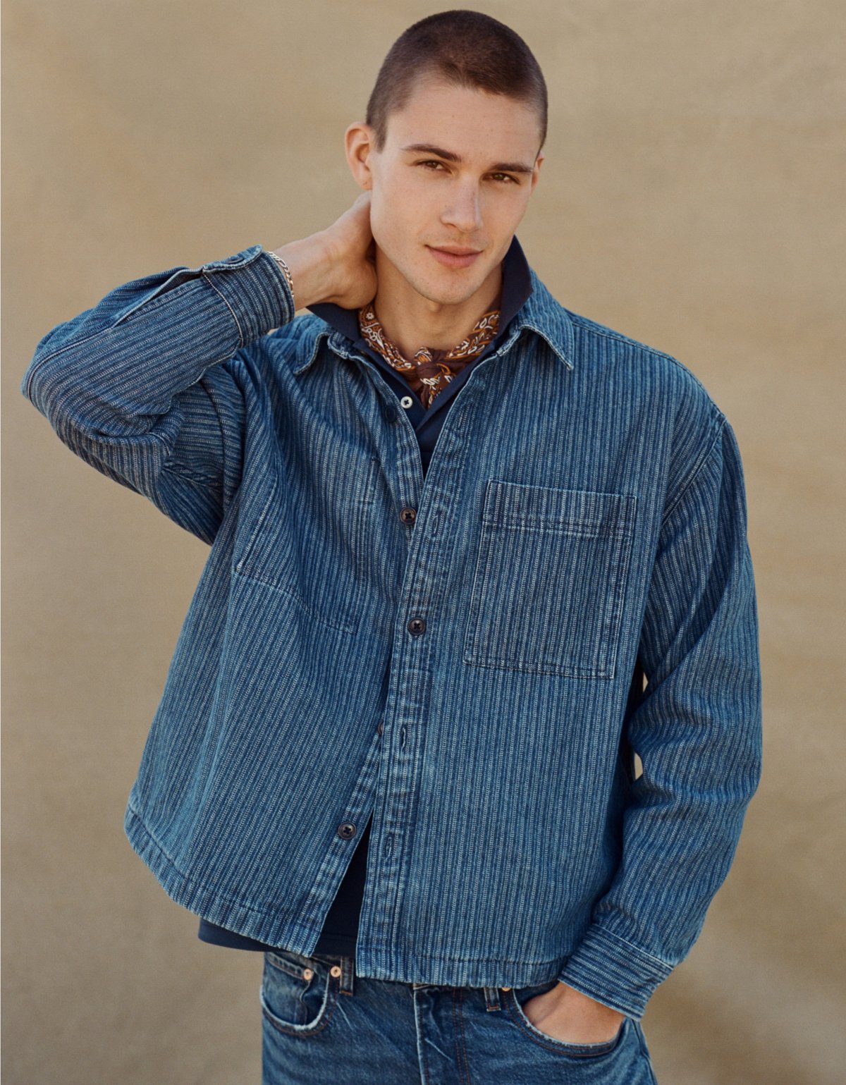 AE Herringbone Shacket - image 1