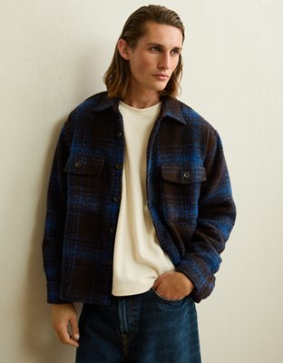 AE Boxy Fit Wool-Blend Shacket