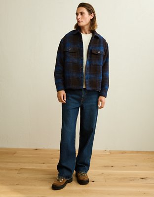 AE Boxy Fit Wool-Blend Shacket
