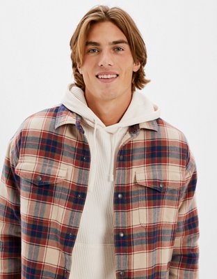 Ae plaid best sale flannel hooded