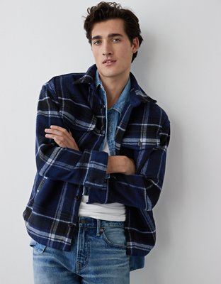 Мужские куртки American Eagle AE Plaid Shirt Jacket — фото 3