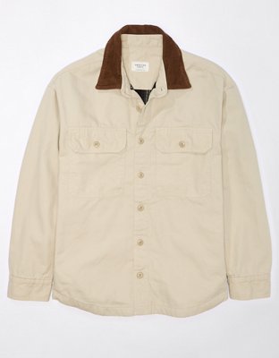 Corduroy top flannel jacket