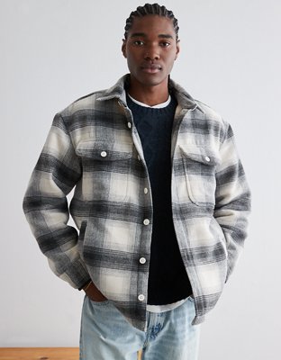 AE Super Soft Plaid Shirt Jacket