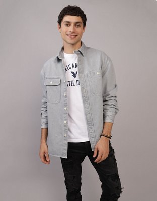 AE Oversized Denim Shirt Jacket