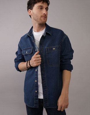 AE Oversized Denim Shirt Jacket